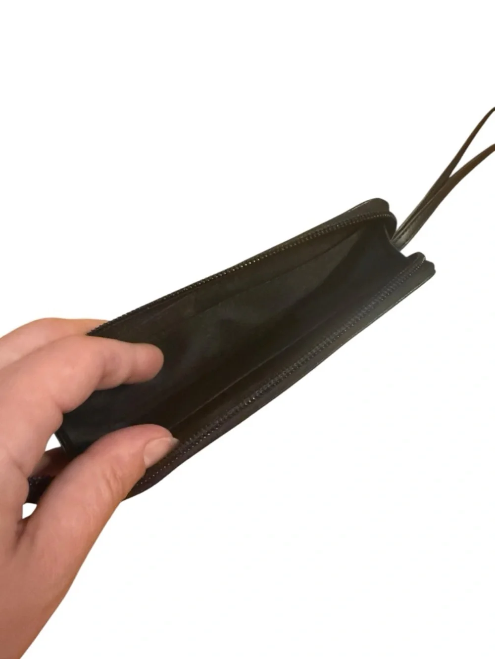 Eagles black Leather Wristlet Wallet